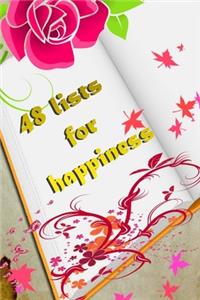 48 lists for happiness -journal