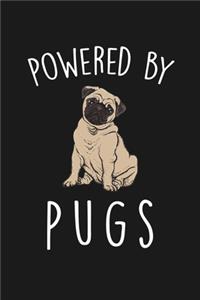 Powered By Pugs: Blank Lined Notebook To Write In For Notes, To Do Lists, Notepad, Journal, Funny Gifts For Pugs Lover