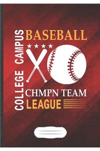 College Campus Baseball Chmpn Team League