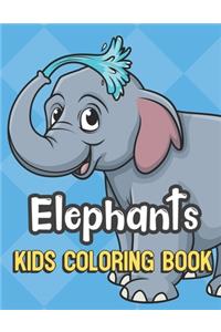Elephants Kids Coloring Book