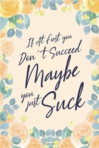 If At First You Don't Succeed Maybe You Just Suck