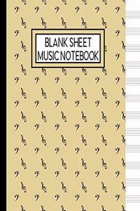 Blank Sheet Music Notebook