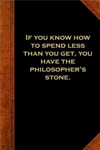 2020 Weekly Planner Ben Franklin Quote Philosopher's Stone Vintage Style 134 Pages