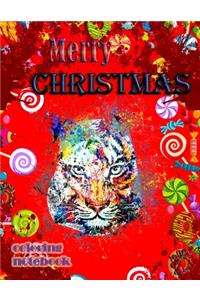 Merry Christmas coloring notebook