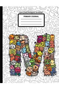 Cute Initial Monogram Notebook Primary Journal