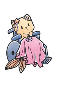 Wheelchair Mermaid Cat Notebook