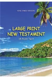 Large Print New Testament, 14-Point Text, Tropical Paradise, KJV