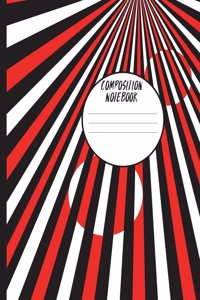 Red White Black Stripe Composition Notebook