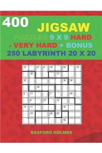 400 JIGSAW puzzles 9 x 9 HARD - VERY HARD + BONUS 250 LABYRINTH 20 x 20