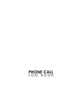 Phone Call Log Book