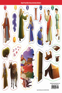 Vacation Bible School (Vbs) 2025 Road Trip Bible Story Activity Stickers (Pkg of 6)