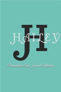 Hailey Personalized Lined Journal Notebook