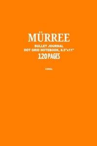 Murree Bullet Journal, Coral, Dot Grid Notebook, 8.5