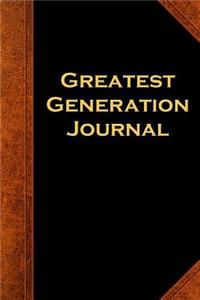 Greatest Generation Journal Vintage Style