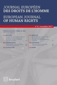 Journal europeen des droits de l'homme / European Journal of Human Rights 2017/4