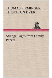 Strange Pages from Family Papers