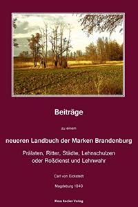 Beiträge zu einem neueren Landbuch der Marken Brandenburg