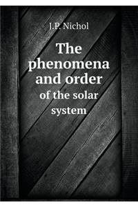 The phenomena and order of the solar system