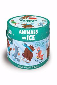 ANIMALS ON ICE GIANT PUZZLE