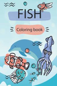 Fish coloring book