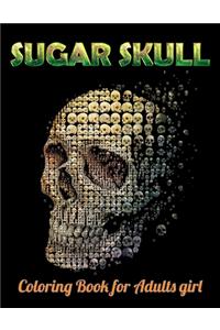 Sugar Skull Coloring Book for Adults girl