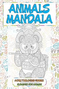 Adult Coloring Books Flowers for Women - Animals Mandala