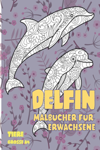 Malbücher für Erwachsene - Grosse A4 - Tiere - Delfin