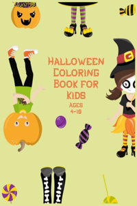 Halloween Coloring Book for Kids Ages 4-10