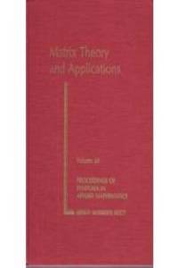 Matrix Theory And Applications