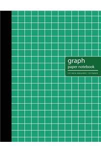 Graph Paper Notebook: Blank Quad Ruled 1/2 inch Square Lined Grid Graph Pages and White Paper Composition Notebook for Math and Science - Graphing Paper Large 100 Sheets