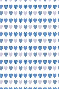 Hearts wallpaper notebook pale blue