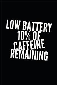 Low Battery 10% Of Caffeine Remaining