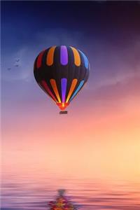 Flying in a Colorful Hot Air Balloon Over a Lake Journal