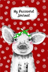 My Password Journal Password Keeper Book Cute Pig Cover