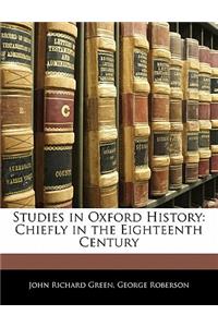 Studies in Oxford History