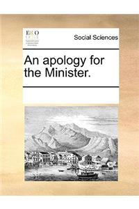 An apology for the Minister.