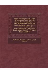 Beantwortungen Der Frage