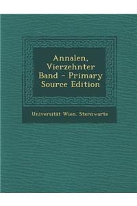Annalen, Vierzehnter Band - Primary Source Edition
