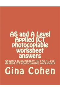AS and A Level Applied ICT photocopiable worksheet answers