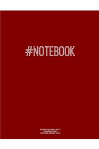 Notebook for Cornell Notes, 120 Numbered Pages, #NOTEBOOK, Burgundy Cover