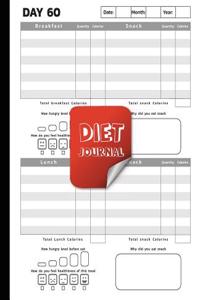 Diet Journal: Food Journal - 7.5x9.25 - Daily Food and Exercise Trackers - 60 Days Spreadsheet - 120 Pages - Vol.8: Diet Journal