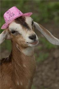 Cute Goat in Pink Hat Journal