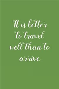 It is Better to Travel