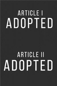 Article I Adopted Atricle II Adopted