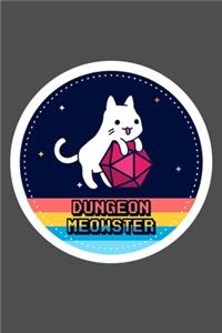 Dungeon Meowster DnD Notebook Journal 100 Lined Pages matte.