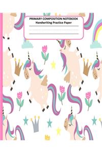 PRIMARY COMPOSITION NOTEBOOK Handwriting Practice Paper