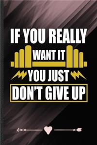 If You Really Want It You Just Don't Give Up