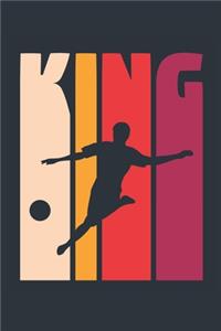 Vintage Soccer Notebook 'Soccer King' - Boys Soccer Writing Journal - Soccer Player Gift - Retro Soccer Diary
