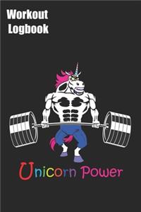 Unicorn Power Workout Logbook