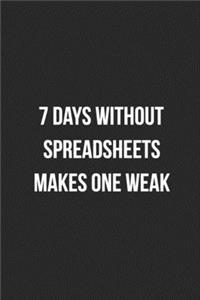 7 Days Without Numbers Makes One Weak